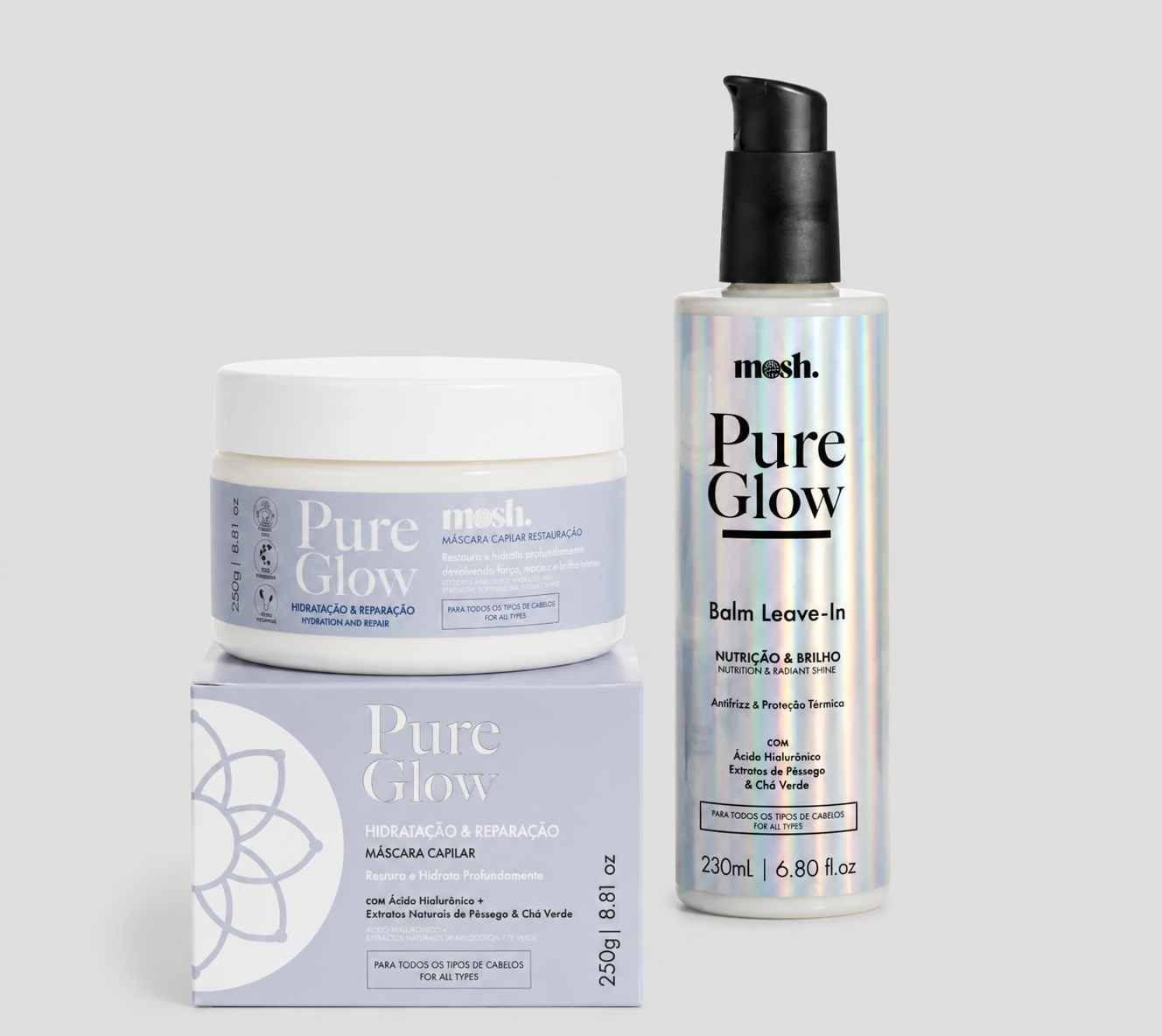 Kit Máscara + Balm Leave-in Antifrizz Pure Glow